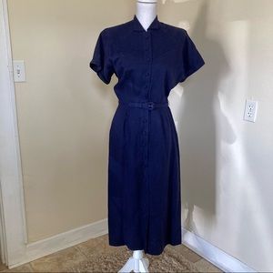 VTG 1940/50s Jeanne Durrell Pure Irish Linen Dress